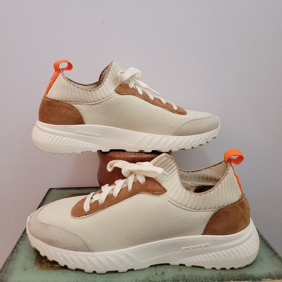 Sam Edelman Stokton Slip On Sherpa Lined Cream/Brown/Gray Size 7 Made In Italy - Picture 3 of 9